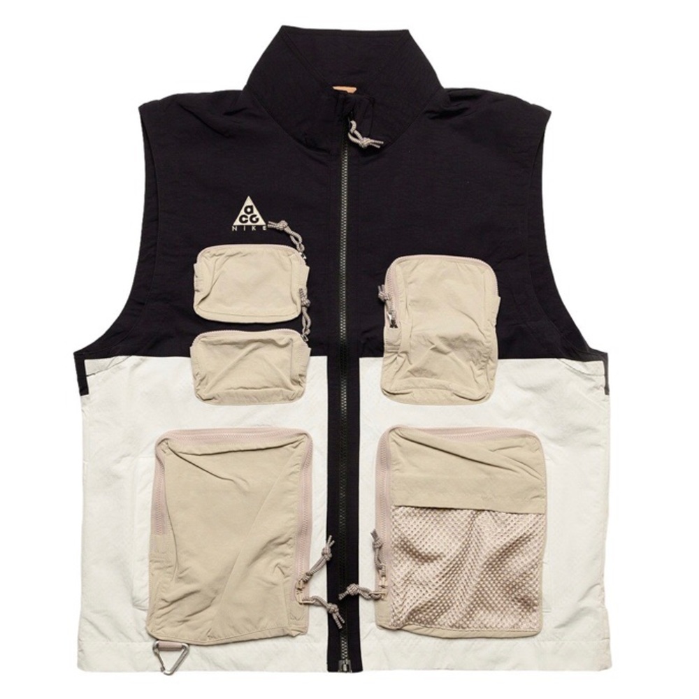 Nike ACG Men's Black, White & Tan Outdoor Vest